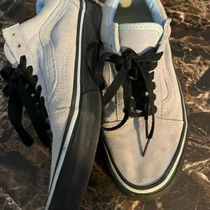 Vans light powder blue shoes size 8 woman’s unisex mens 6.5